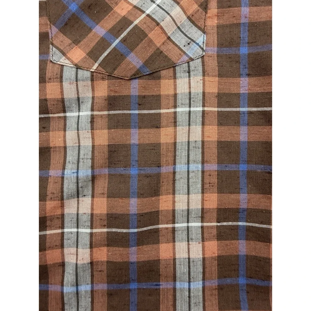 Vintage Levi's Plaid Long Sleeve Flannel Shirt Men's Size Large Made In USA